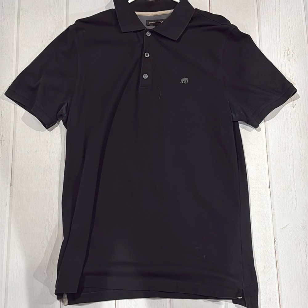Banana Republic Black Polo Shirt Classic Design